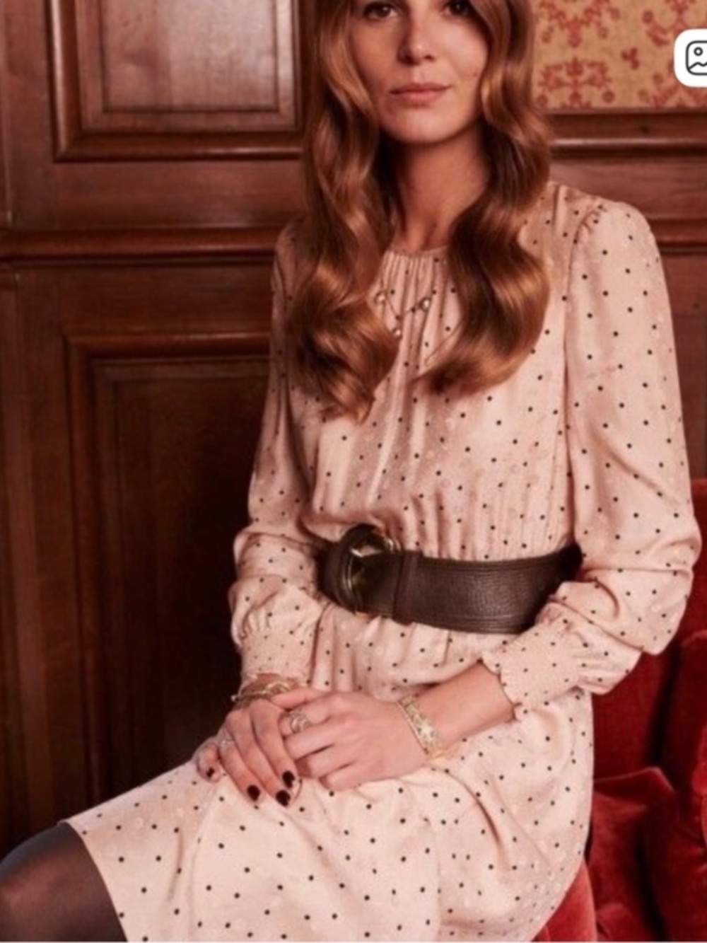 Sezane Justine Midi Dress Size EU 38/ US 6 French Girl style SILK